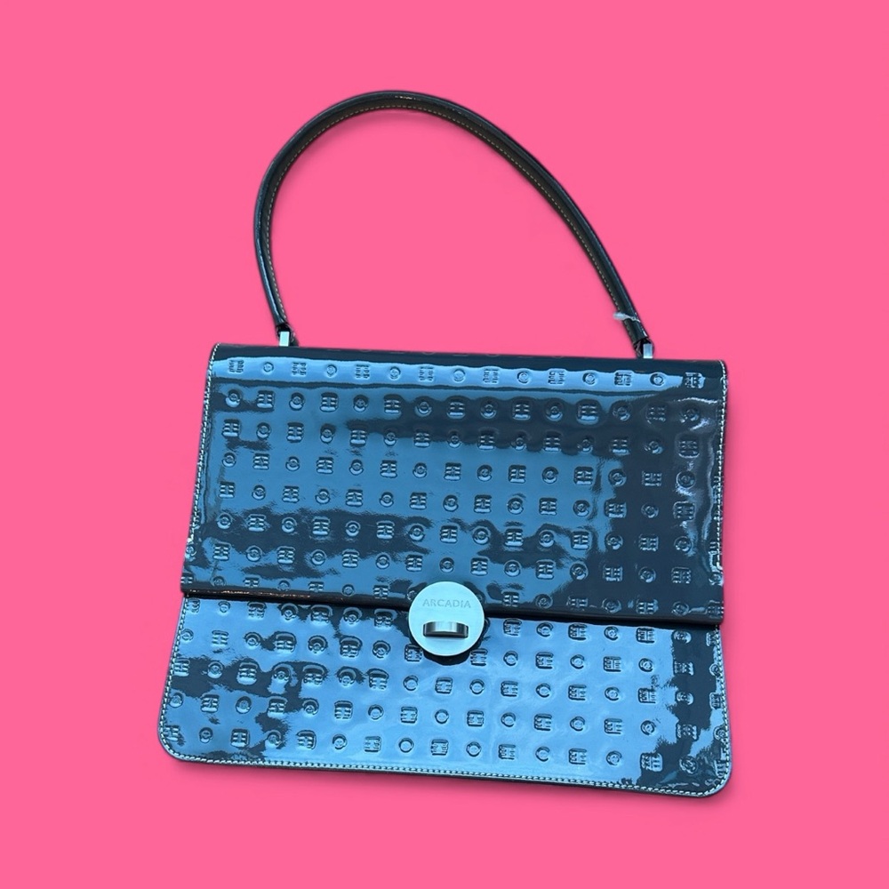 💜Arcadia Patent Battleship Grey Satchel💜 - Picture 2 of 11
